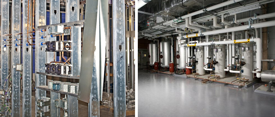Two examples of custom construction work performed by Art Plumbing